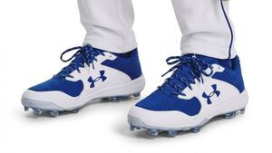 Under Armour Yard Low RM Baseball Cleats Men's Size 11 Royal Blue White 3023439